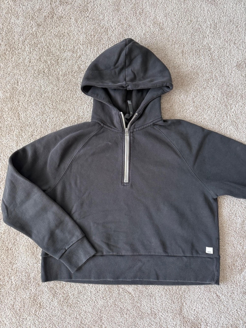 Vuori Restore Half Zip Hoodie Washed Black